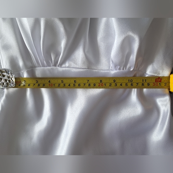 Aw Bridal Genevra Dress in White Crystal Satin - Picture 13 of 16